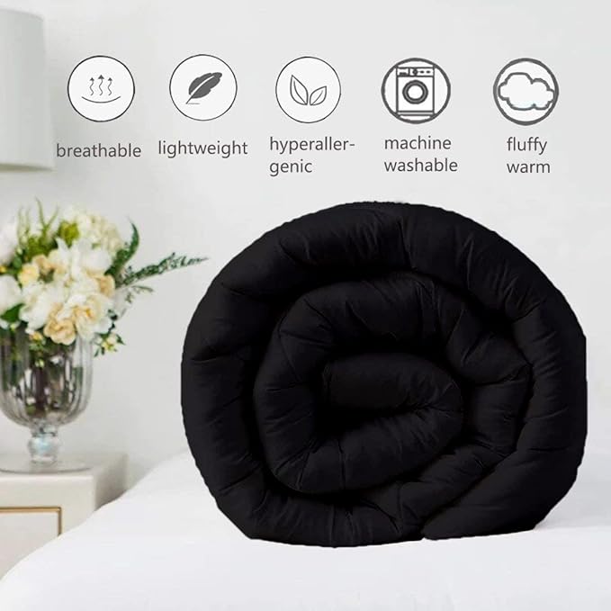 Hypoallergenic 1000-TC Pinch Pleated Down Alternative Comforter Oversized King Size 116 x 98 Inches 1pc Comforter & 2 pcs Pillow Covers, 700 GSM & All Side Corner Tabs 100% Egyptian Cotton