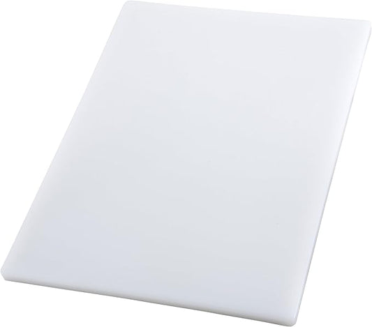 Winco Heavy-Duty Plastic Cutting Board, 12" x 18" x 3/4", White