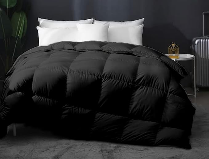 9.8 NEWTON Eco Friendly All Season Down Alternative Comforter Super King Plus, 120x120 inch Black Comforter Duvet Insert, 100% Microfiber Cotton, 1000-TC, 700+ Fill Power-120"x120"