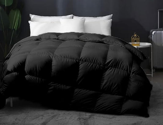 9.8 NEWTON Eco Friendly All Season Down Alternative Comforter Super King Plus, 120x120 inch Black Comforter Duvet Insert, 100% Microfiber Cotton, 1000-TC, 700+ Fill Power-120"x120"