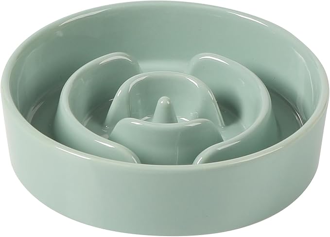 Havniva Ceramic Slow Feeder Dog Bowls, 0.9 Cups Dog Bowl Slow Feeding for Small Breed, 6.1inch Puzzle Dog Food Bowl Slow Feeder Non-Slip Anti-Gulping and Anti-Choking Reduces Bloating