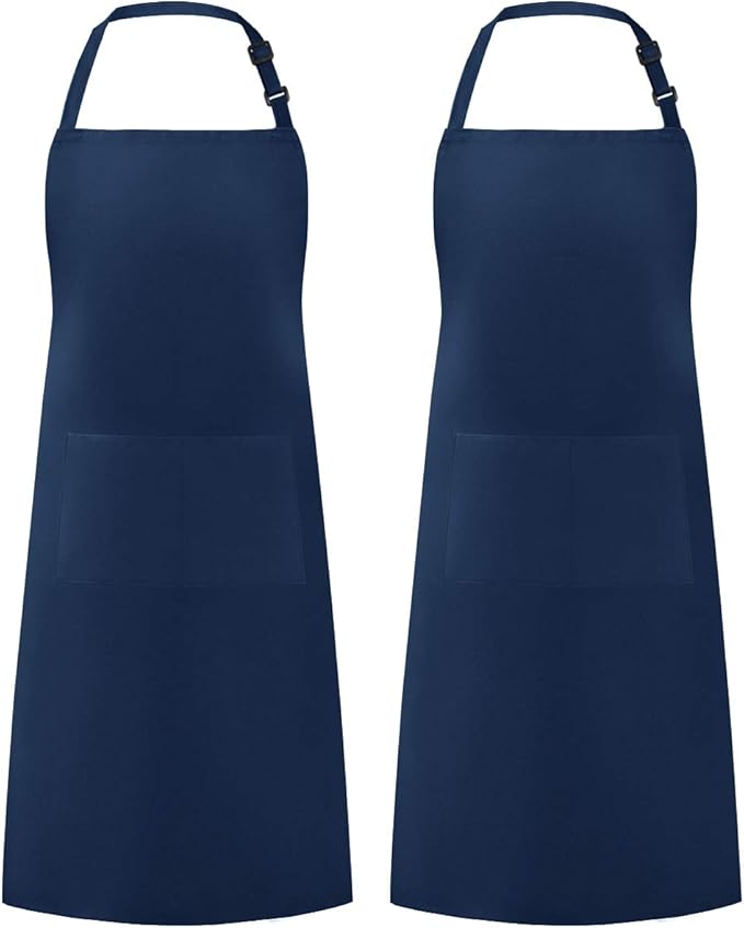 Syntus Apron for Men Women, Adjustable Cooking Kitchen Chef Aprons with 2 Pockets