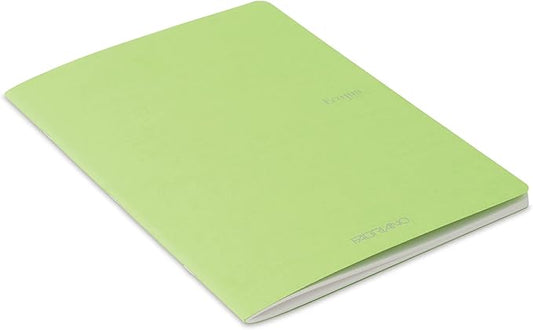 Fabriano EcoQua Notebook, 8.27" x 11.69", A4, Lined, 40 Sheets, Lime