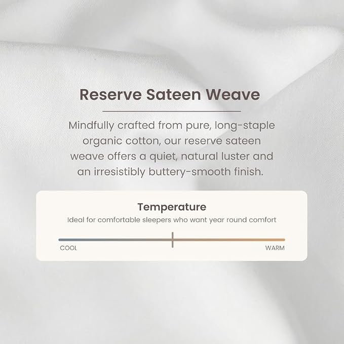 BIOWEAVES 100% Organic Cotton Sheets, 500 Thread Count 3-Piece GOTS Certified Bed Sheet Set Fits Mattress Upto 17" Deep Pocket, Soft & Silky Sateen Weave (Twin, White)
