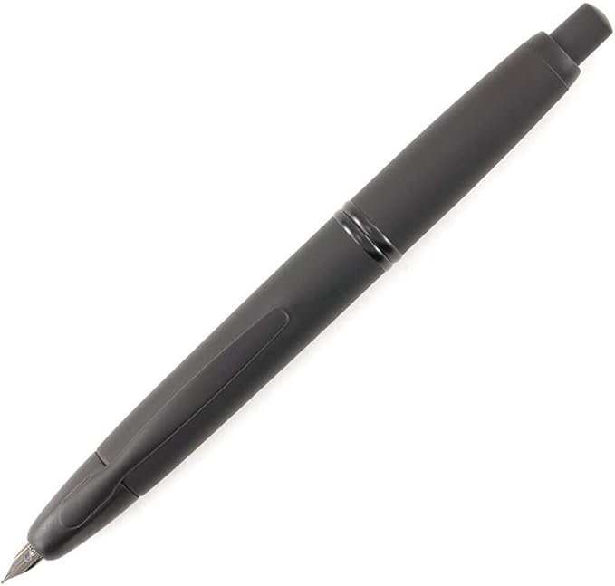 PILOT Vanishing Point Collection Refillable & Retractable Fountain Pen, Matte Black Barrel, Blue Ink, Extra Fine Nib (60579)