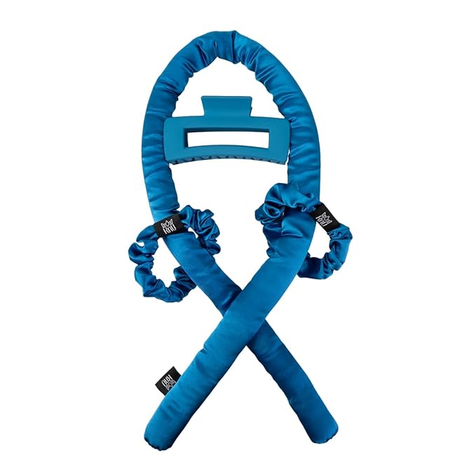 Heatless Hair Curler, Satin Hair Rollers for Heat less Curls Overnight, Premium Satin for No Heat Curls, Overnight Heatless Curling Rod to Sleep In, Silky Curlers with Clip and Scrunchies