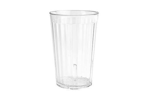 G.E.T. 8816-1-CL-EC Heavy-Duty Shatterproof Plastic Faceted Tumblers, 16 Ounce, Clear (Set of 4)