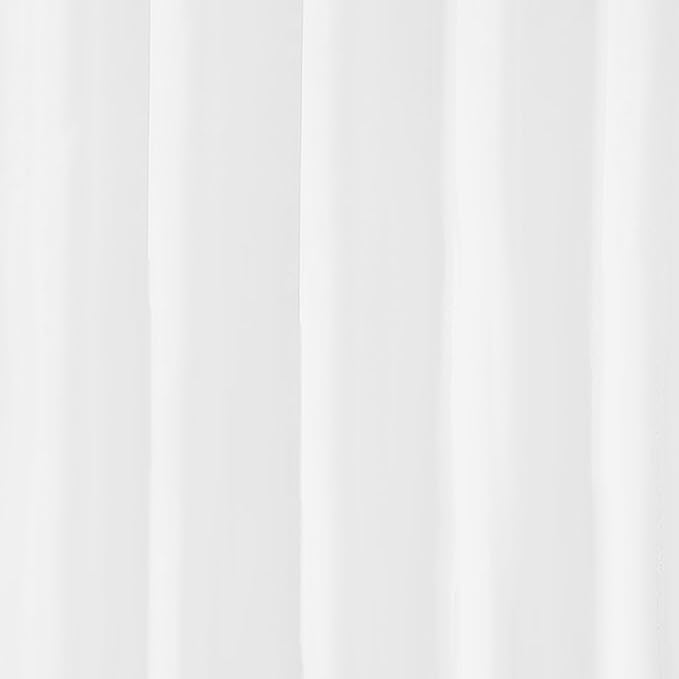 Bath Bliss PVC Heavy Weight Shower Curtain Liner with Suction Cup Splash Guard | 4G | 70"x72" | Rust Resistant Copper Grommets | Magnetic Hem | White
