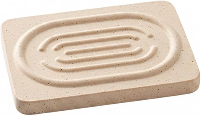 Diatomaceous Earth Soap Dish Tray, Stone Tray for Bathroom Sink Counter, 4.7 x 3.1 Inch (1 PC)