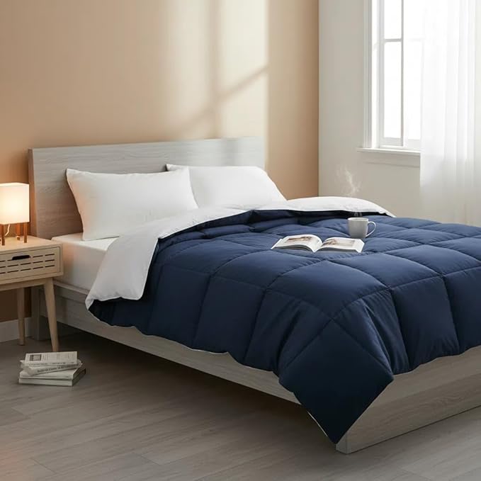King Size Comforter - Luxury Goose Down Alternative Comforter Duvet Insert - Ultra Soft Hypoallergenic Bedding - with Corner Tabs - Hotel Dorm