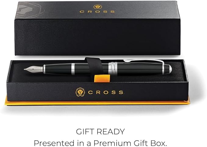 Cross Bailey Black Lacquer Medium With Stainless Steel Nib Self Serve S Fountain Pen