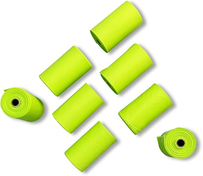 Woogi Dog Poop Bags – 60 Extra Thick & Leakproof Bags (4 Rolls), Compostable Pet Waste Bags Made from Corn Starch, Unscented
