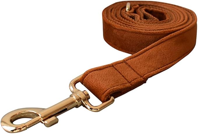 Velvet Dog Collar and Leash Set with Quick Release Metal Buckle | Bright & Stylish Leash and Collar Set, Soft Heavy Duty Pet Collars Adjustable for Samll Medium Large Dogs or Cats