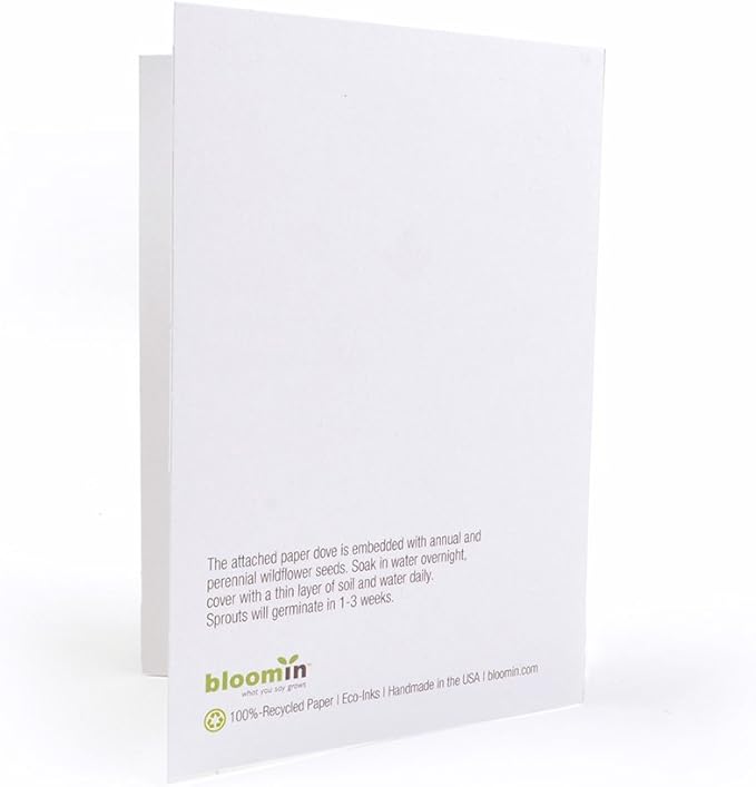 Bloomin Seeds N' Greetings Cards - Handmade Seed Paper -Peace & Joy (8 Pack)