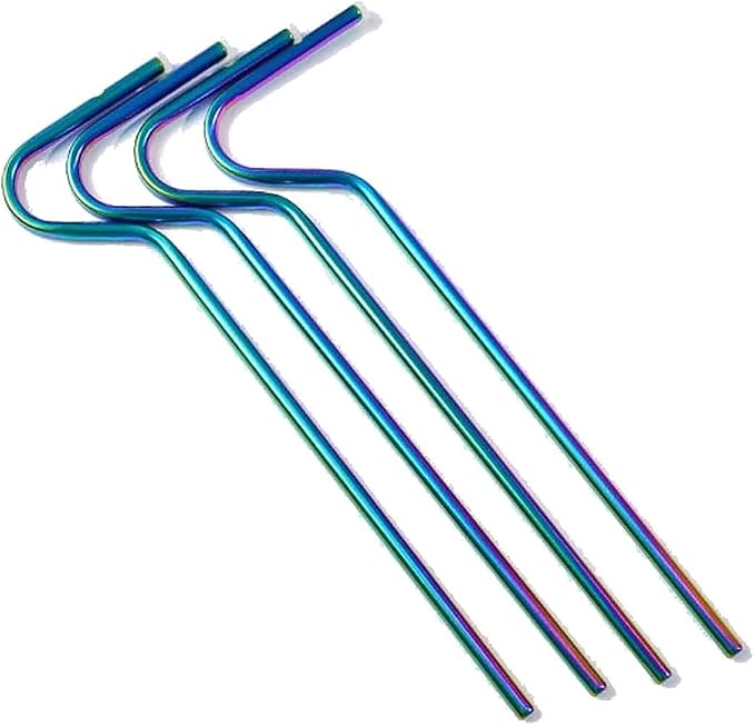 Straw,Reusable Stainless Steel Drinking Straw,Easy to Clean,Free Cleaning Brush Included(4PCS,Multi)