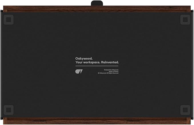 OAKYWOOD Large Modular Drawer – Solid Wood Desk Organizer with Drawers – Document Holder & Office Storage – For Home Office Use – Black Walnut – Dual Size