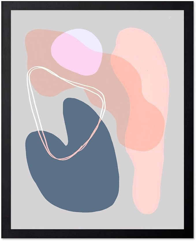 Monem Art Abstract Organic Shapes Print - Minimal Scandinavian Line Art Poster - Wall Decor for Living Room, Bedroom or Office - 24x32 Unframed Wall Art by Mareike Bohmer