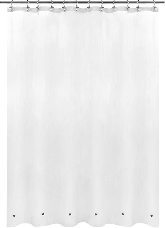 Mrs Awesome Short Shower Curtain Liner with 6 Magnets 72 x 66 inch Frosted Thick PEVA Waterproof Plastic Shower Curtain 72x66, Frost