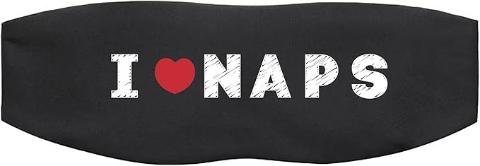ALASKA BEAR Sleep Mask Personalized Comfort for Men and Women Total Blackout Eye Mask for Sleeping/Napping, Machine Washable (I Love Naps)