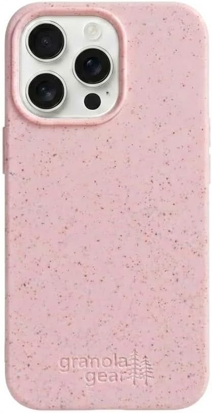 Eco by GranolaGear - Eco-Friendly Phone Case for iPhone 16 Pro - Biodegradable, Compostable, Plastic-Free, Made from Plants - Pink Sands