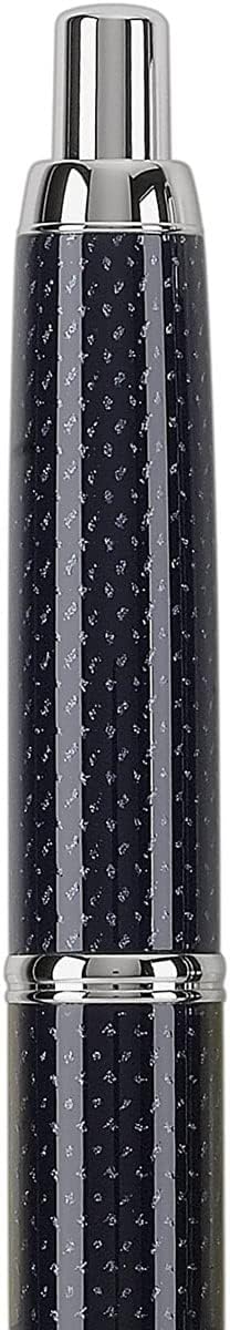 PILOT Vanishing Point Collection Refillable & Retractable Fountain Pen, Blue Carbonesque Barrel with Rhodium Accents, Blue Ink, Broad Nib (60349)
