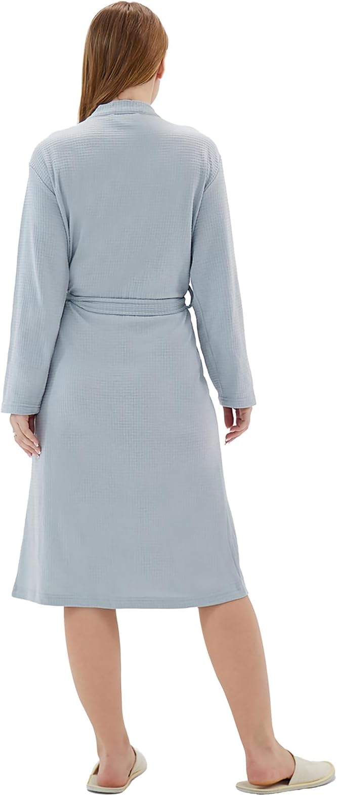 Women's Robes Luxury cotton Lightweight Summer Long Plus Size BathRobes for Women Soft Kimono Spa Knit Waffle Robes