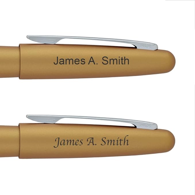 Goldspot Personalized Pilot Metropolitan Retro Pop Fountain Pen in Custom Engraved Pen in Orange