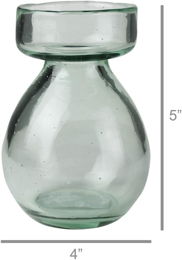 HomArt Recycled Glass Bulb Vase, Clear, 1-Count