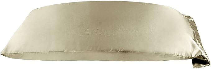 Vegan Satin Hydrating Beauty Pillowcase (Champagne, Standard)