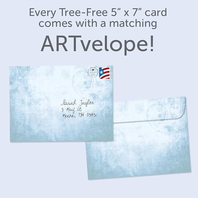 Tree-Free Greetings - Christmas Greeting Card - Artful Designs - 1 Card + Matching Envelope - Made in USA - 100% Recycled Paper - 5"x7" - Magical Reindeer (GO64231)
