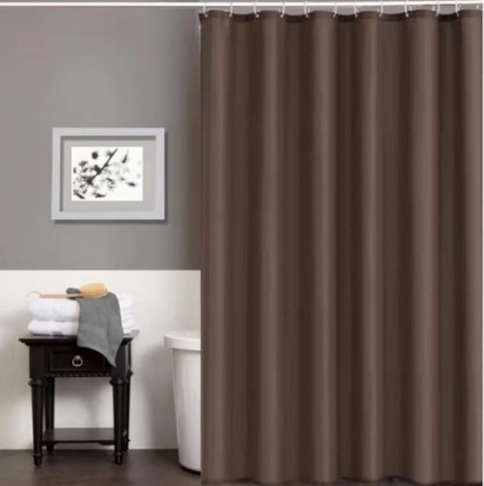 Shower Curtain Liner, 72" W X 72''H - PVC-Free, 6G PEVA Shower Curtain with 12 Rust Proof Grommets and Magnet-Weighted Bottom Hem - Moisture Stain Proof Shower Curtain Liner (Coffee)