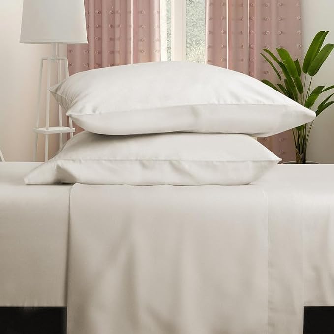 Farm to Home Dreamy Organic Cotton Sheet Set, 300 TC Sateen Sheets | GOTS Certified Cooling Sheets with Deep Pocket Fit