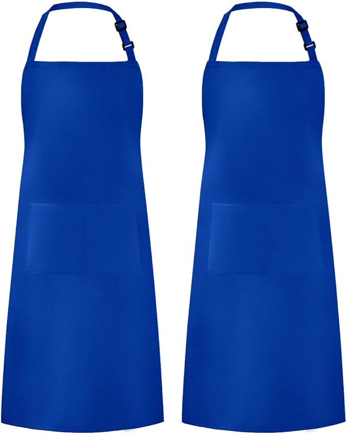 Syntus Apron for Men Women, Adjustable Cooking Kitchen Chef Aprons with 2 Pockets