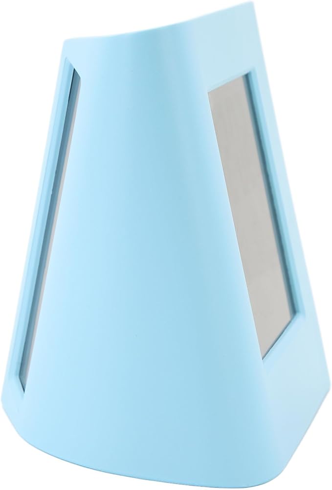 Solar Powered Dual Energy Alarm Clock with Weather Forecast and Temperature Humidity Display for Home Office (Blue)