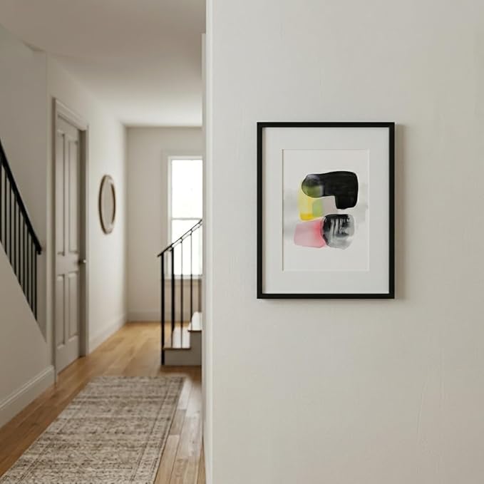 Moonow7 Colorful Abstract Artwork, Modern Watercolor-Inspired Wall Art for Bedroom or Office, Aesthetic Room Décor, Unframed Size 18x24 / 45x60 cm
