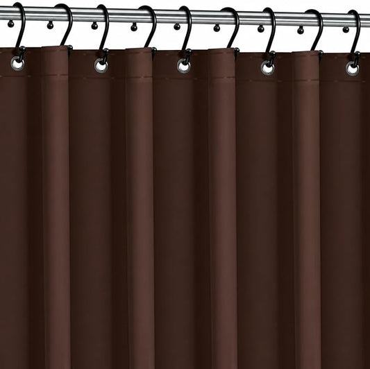 No Smell Shower Curtain Liner 72x72 Chocolate - PEVA Plastic Shower Curtain for Bathroom, PVC-Free Waterproof Brown Shower Liner with Metal Grommets and Magnet-Weighted Bottom Hem - Washable Liner