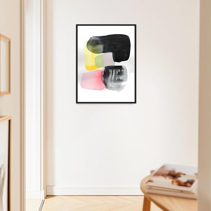 Moonow7 Large Modern Abstract Poster, Vibrant Color Wall Art Prints in Watercolor Aesthetic Style for Living Room Hallway Home Decor, Artistic Picture, Unframed, Size 16x20 / 40x50 cm