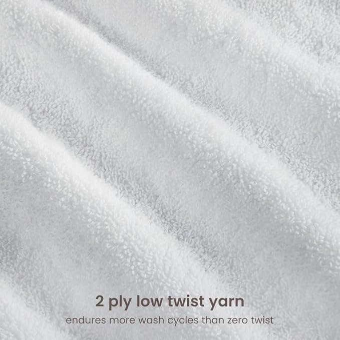 BIOWEAVES 100% Organic Cotton Bath Sheet Set of 2 | Soft Oversized Bath Towels | 700 GSM Premium Bath Towel Sheet Set GOTS Certified - White