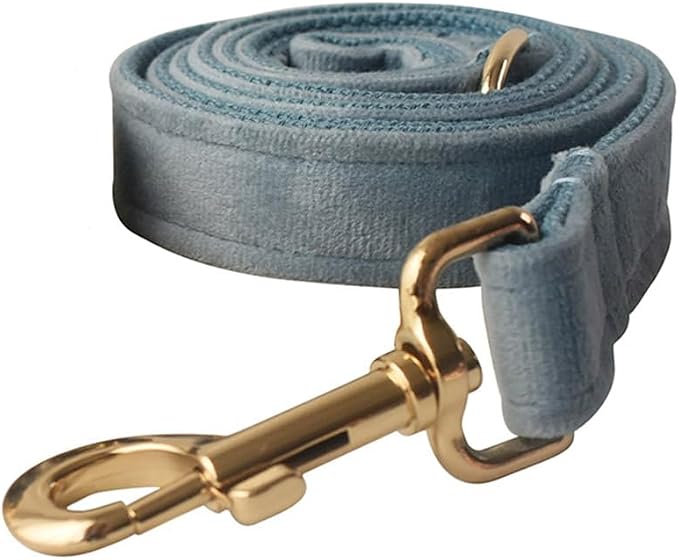 Velvet Dog Collar and Leash Set with Quick Release Metal Buckle | Bright & Stylish Leash and Collar Set, Soft Heavy Duty Pet Collars Adjustable for Samll Medium Large Dogs or Cats