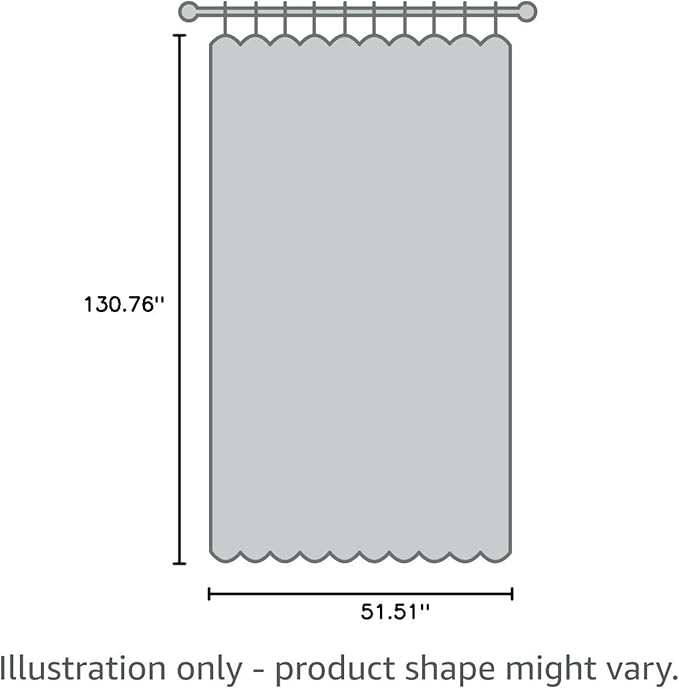 Solino Home Natural Linen Curtain 52 x 132 Inch, Light Filtering Rod Pocket Curtain 132 Inches Long, 100% Pure Linen European Flax Window Treatment Panel for Living Room, Bedroom - 1 Panel