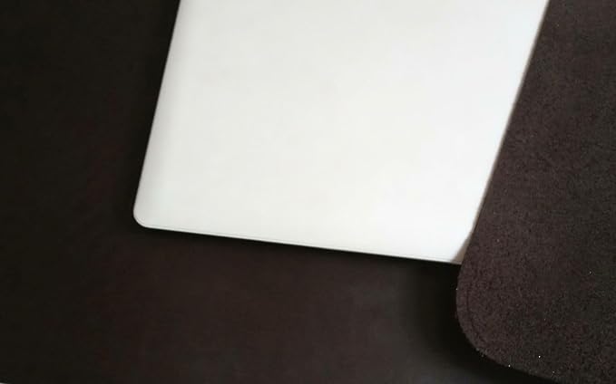 Full Grain Genuine Leather Desk Mat Large Mouse Pad Gaming | Thick Anti-Slip DeskPad & Blotter for Keyboard, Home & Office Table Protector, Walnut Brown, 32L x 16W inch