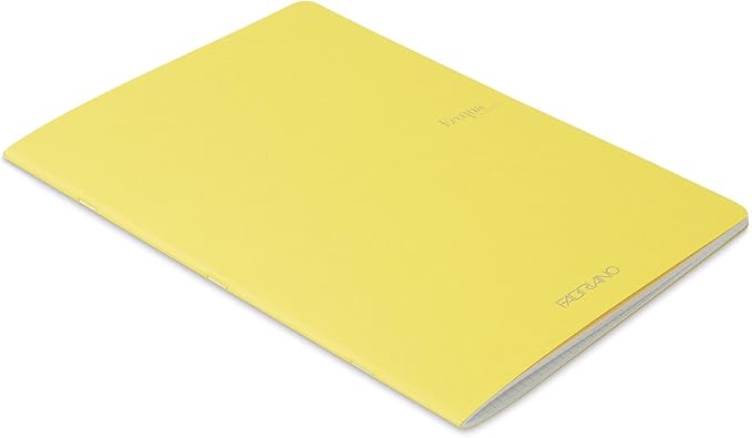 Fabriano EcoQua Notebook, 8.27" x 11.69", A4, Grid, 40 Sheets, Yellow
