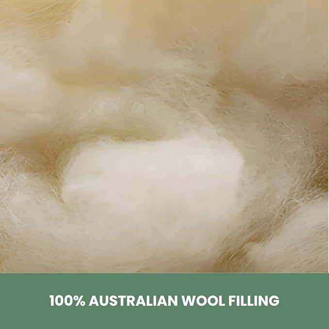 ORGANIC TEXTILES 100% Natural Wool Pillow with Organic Cotton Cover, GOTS Certified - (King - Pack of 2)