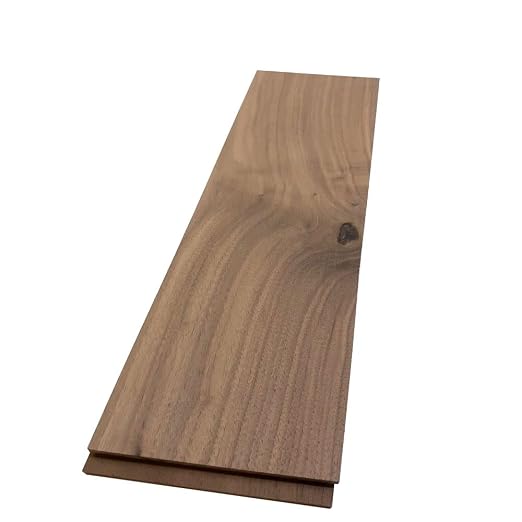 Walnut Hardwood Planks - Walnut Wood for Unfinished Wood Crafts - 1/4’’ (6mm) 100% Pure Hardwood - Laser Engraving Blanks - Solid Hardwood Planks for Crafts (1/4″ x 4 1/2″ x 18″, 2)