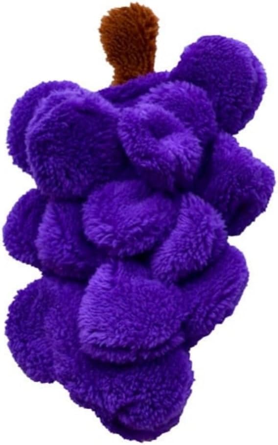 Cycle Dog Duraplush Medium Grapes: Sqeakerless Eco-Friendly and Durable Toy for Dogs | Perfect for Fetch and Tug-of-War Play | Made in USA
