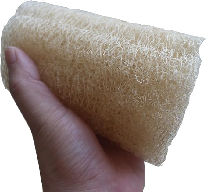 5" Natural Loofah Sponge Organic Bath Exfoliating Body Scrubber Economical Organic Luffa for Women and Men in Shower (2 Pack)