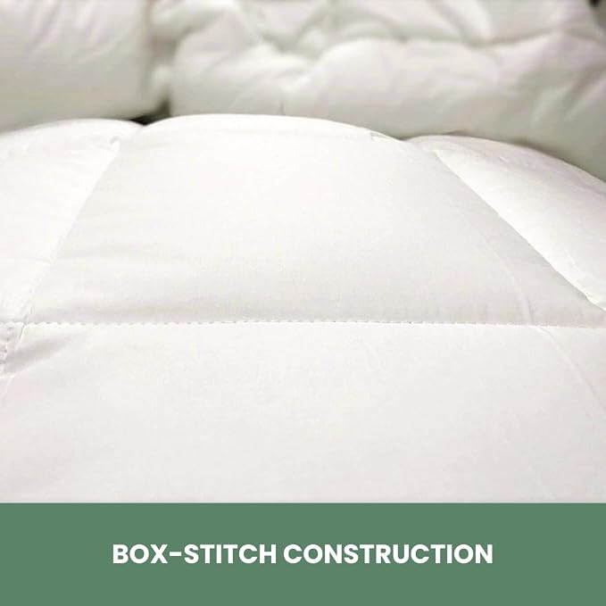 ORGANIC TEXTILES White Down Alternative Bed Comforter with Organic Cotton Cover (Twin Size, Regular Fill), Skin Sensitive, All-Seasons Use, Machine Washable, Eco-Friendly Alternative