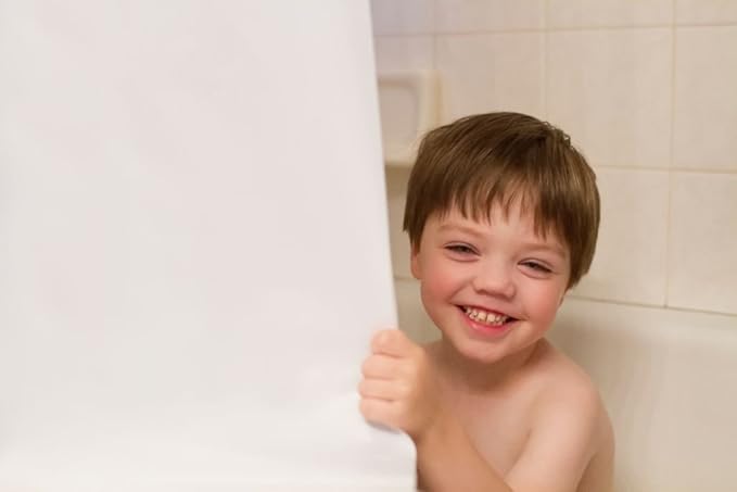 DeLaine's Heavy Duty Peva Shower Curtain Liner – White- Non Toxic and No Odors – 72”x 72”