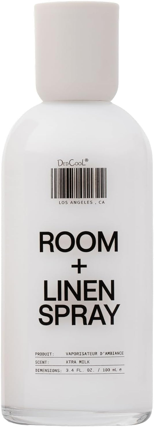 DedCool Room + Linen Spray in Xtra Milk | Natural Fabric Spray | Non-Toxic, Essential Oil Infused | Freshens Home, Bedding, Couch, Closet & Bath | 3.4 fl oz
