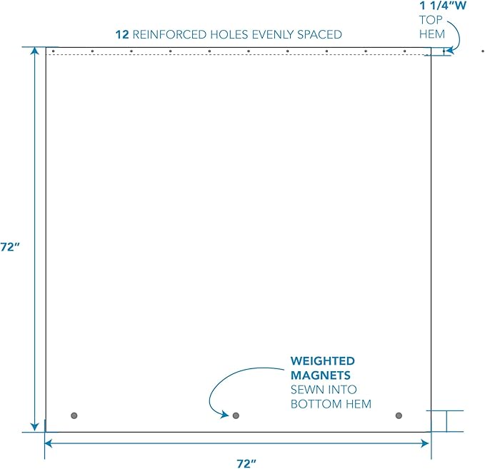 iDesign Waterproof PEVA Bathroom Shower Curtain Liner - 72" x 72", Frost